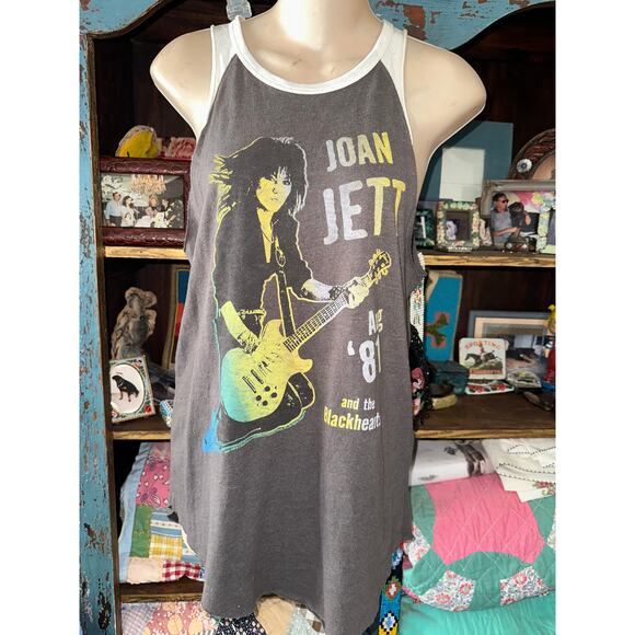 JOAN JETT & THE BLACKHEARTS AUGUST '81 RAGLAN TANK JUNK FOOD S NEVER WORN - Picture 2 of 9